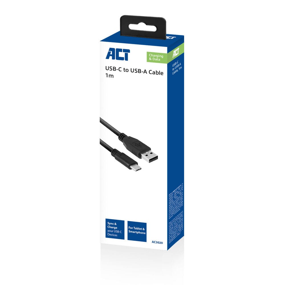 Act Usb Gen Laad En Datakabel A Male C Male Meter Twindis