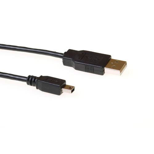 ACT Câble USB 2.0 USB Un mâle - Mini USB B5 mâle 1.8m