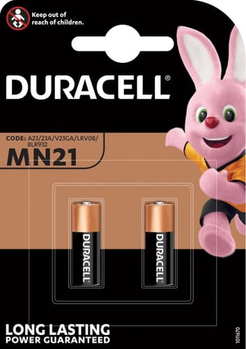 Duracell Security MN21 Alkaline Batterij 12V 2 Stuks Blister - Twindis