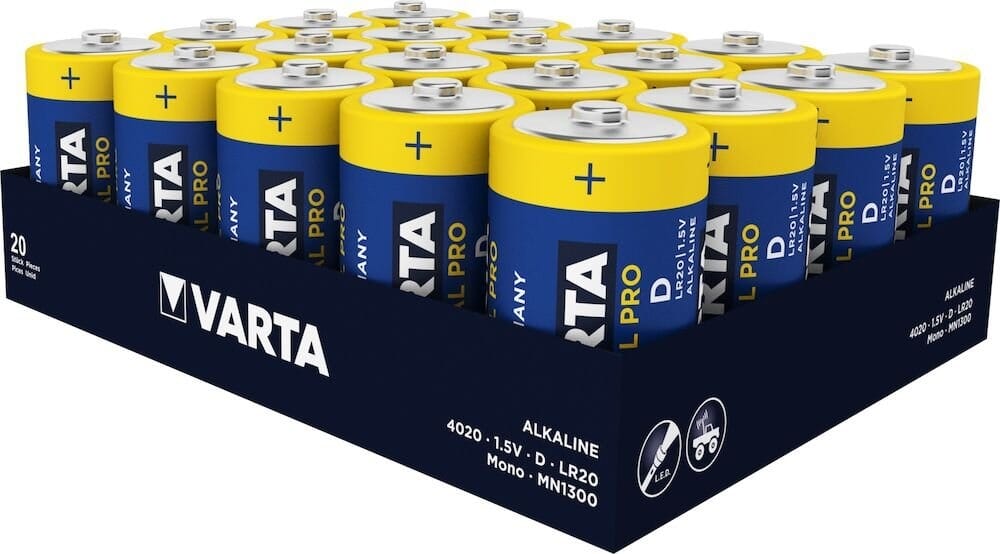 Varta Industrial D/LR20 Tray 20-stück