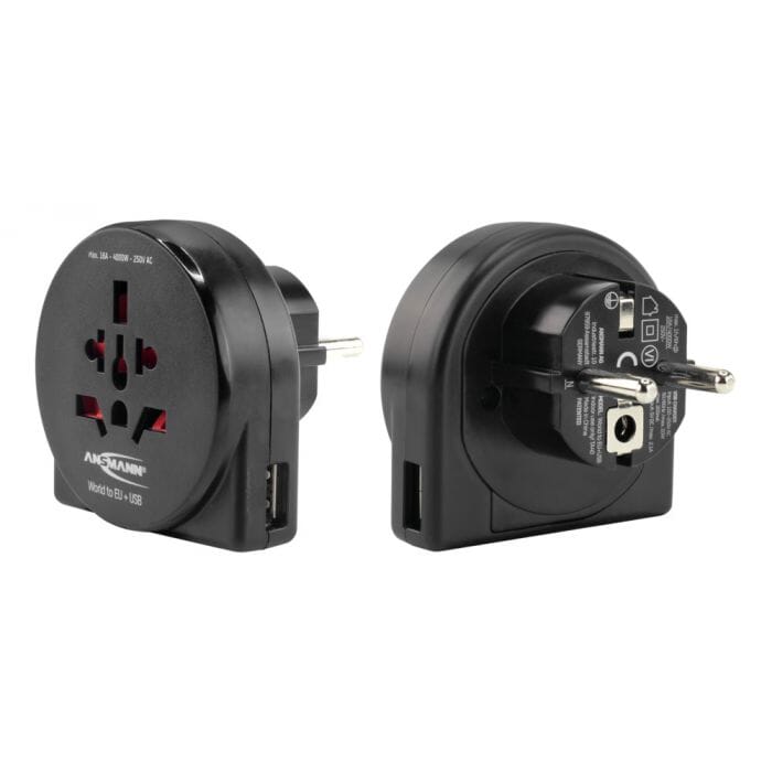 Ansmann Reisestecker 'World to EU + USB'