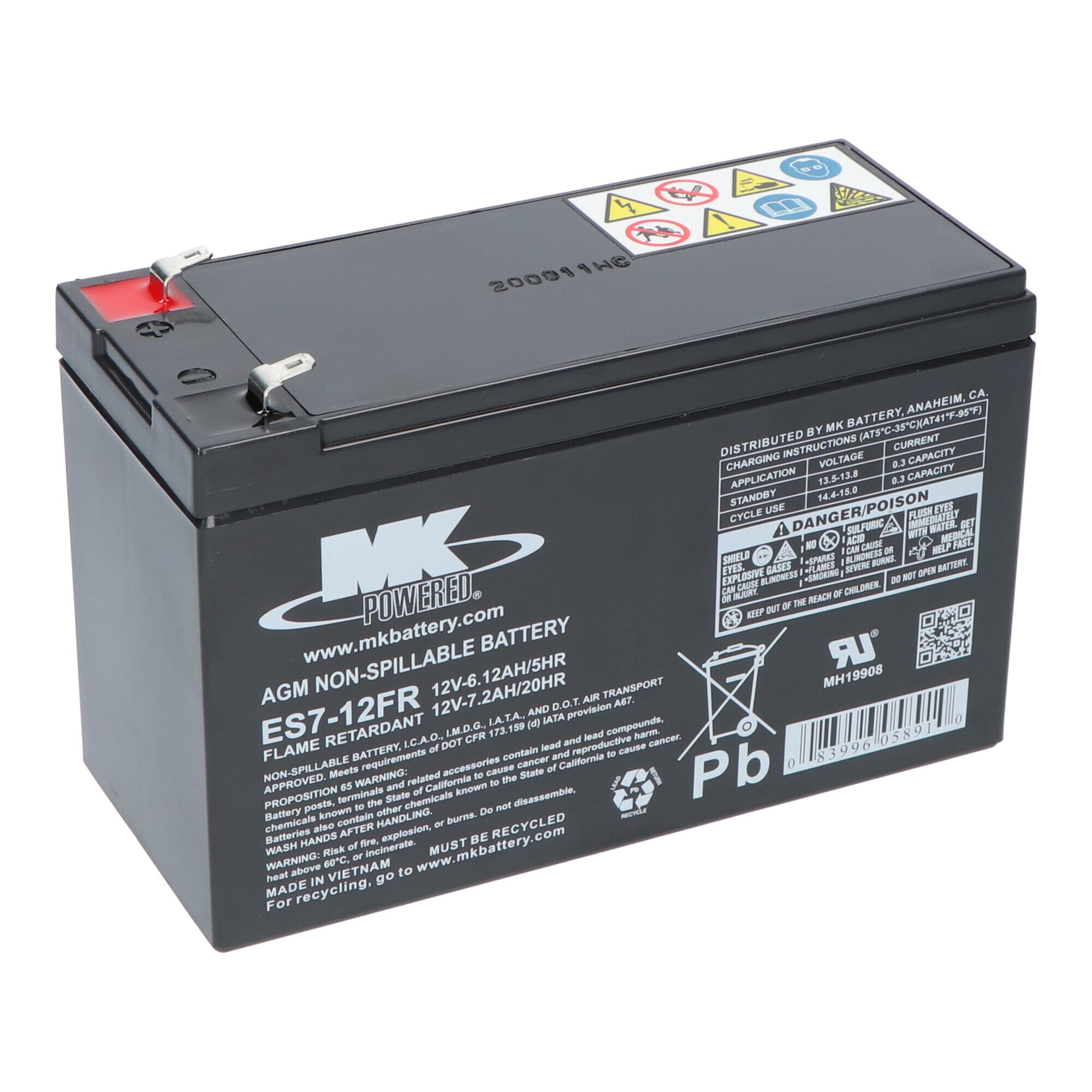 MK AGM Akku ES7-12FR 12V 7.2Ah