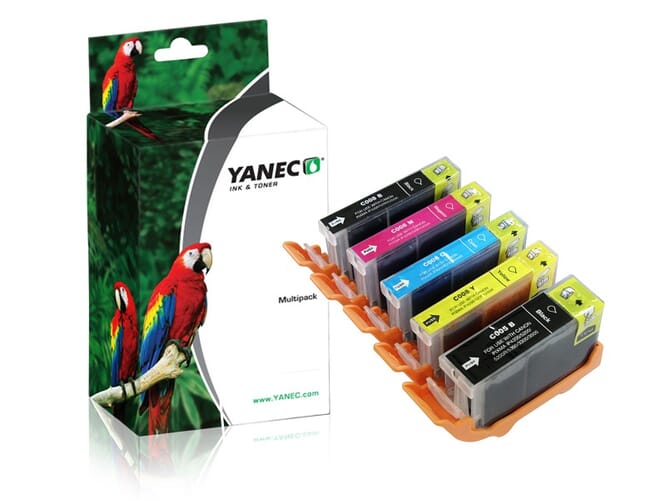 Canon PGI-5 + CLI-8 Zwart en Kleur (5-Pack)(Yanec)