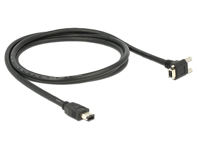 Delock Cable FireWire 9 pin male 90 angled with screws > 6 p