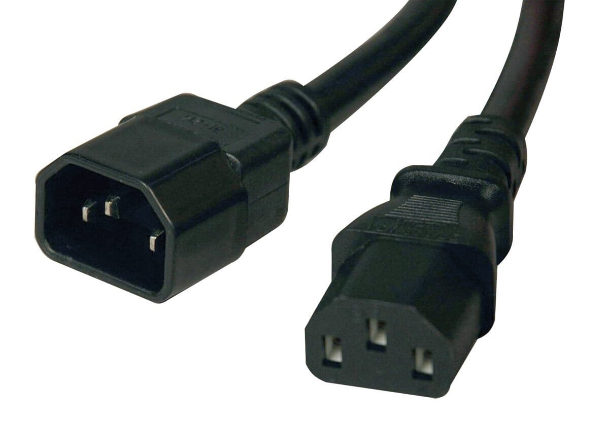 IEC320-C13 naar C14 Stroomverlengkabel 2 Meter - Zwart (JEC009 ...