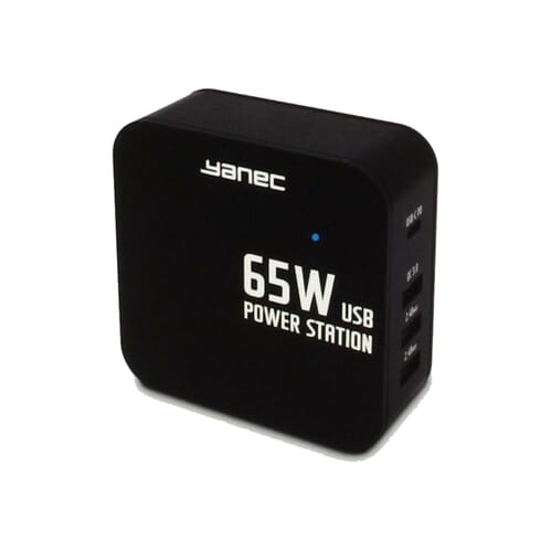 Yanec USB PowerStation 65W 4-Poorts
