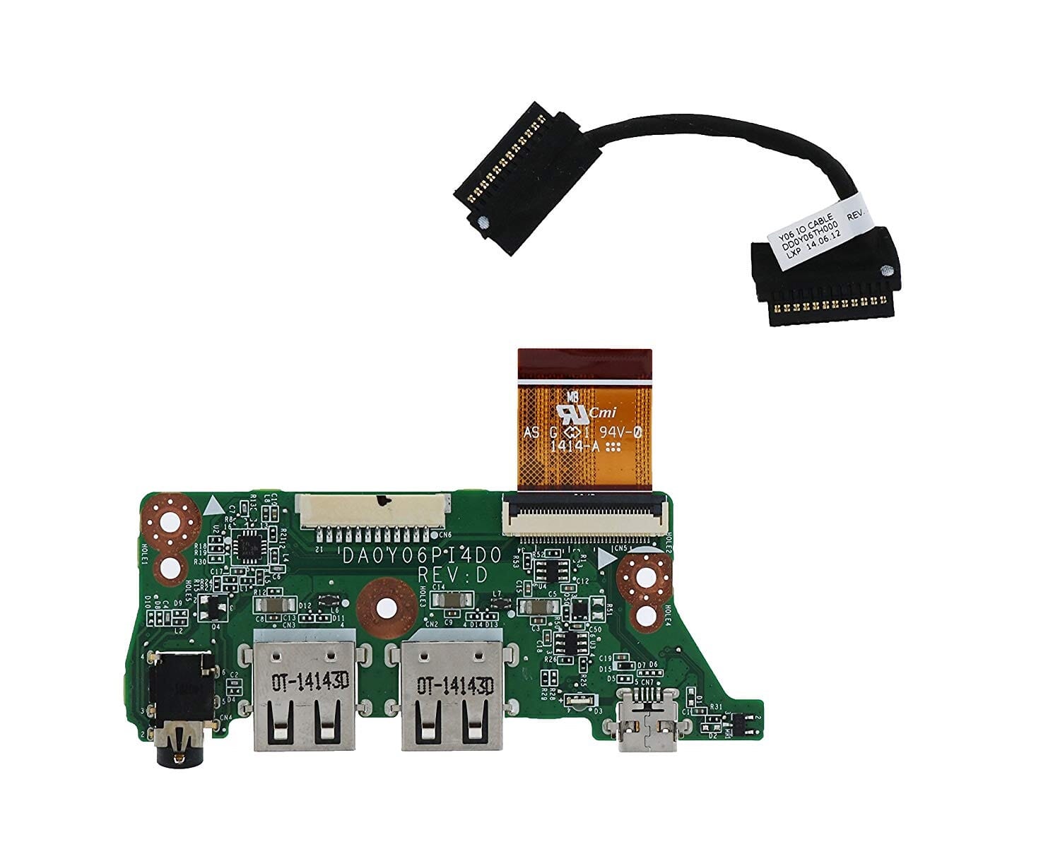 HP Laptop USB/Audio PCB Board + Kabel