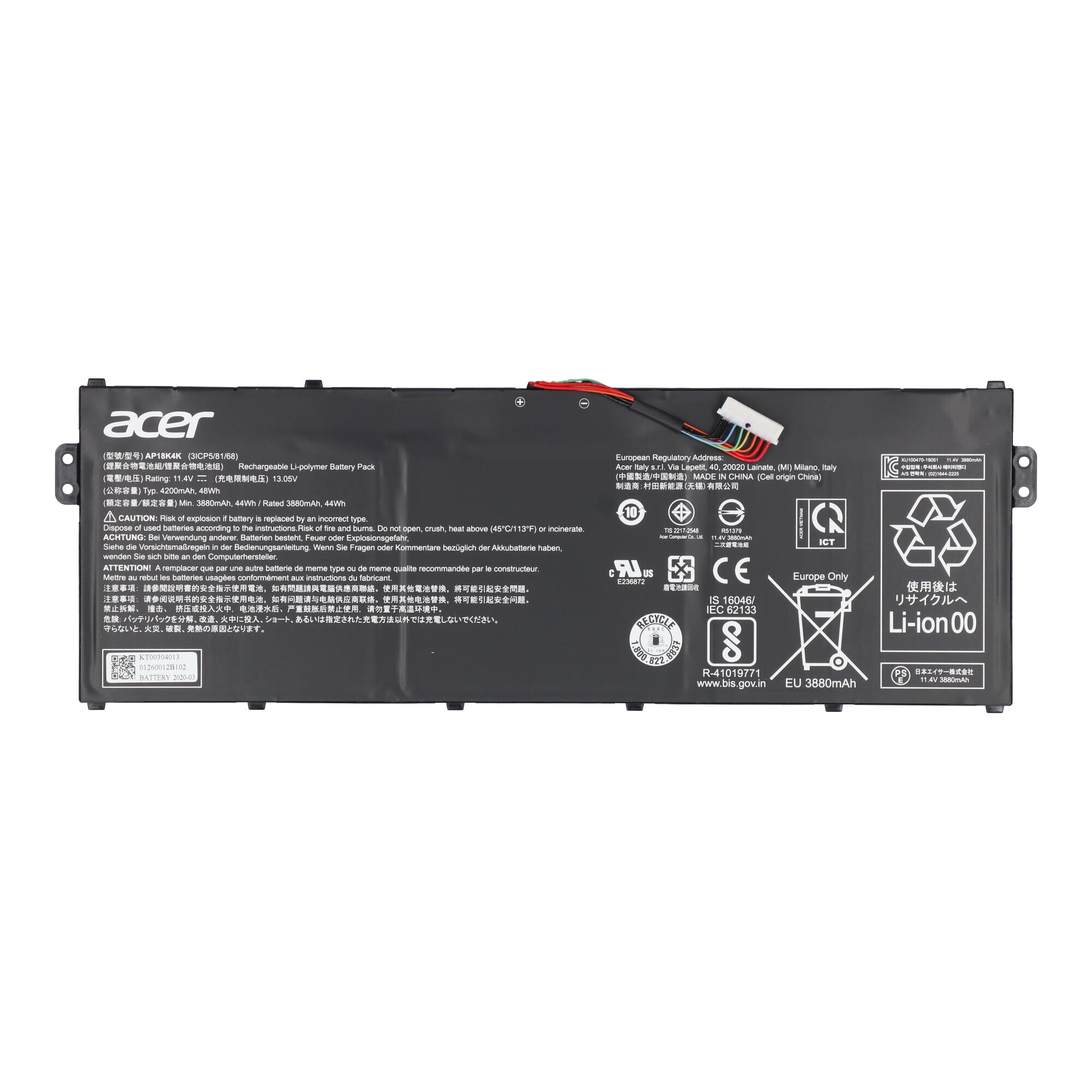 Acer Laptop Accu 4200 mAh