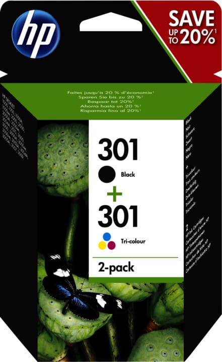 HP 301XL Zwart en Kleur (2-Pack)(Yanec) (YIN091-092) - ReplaceDirect.be