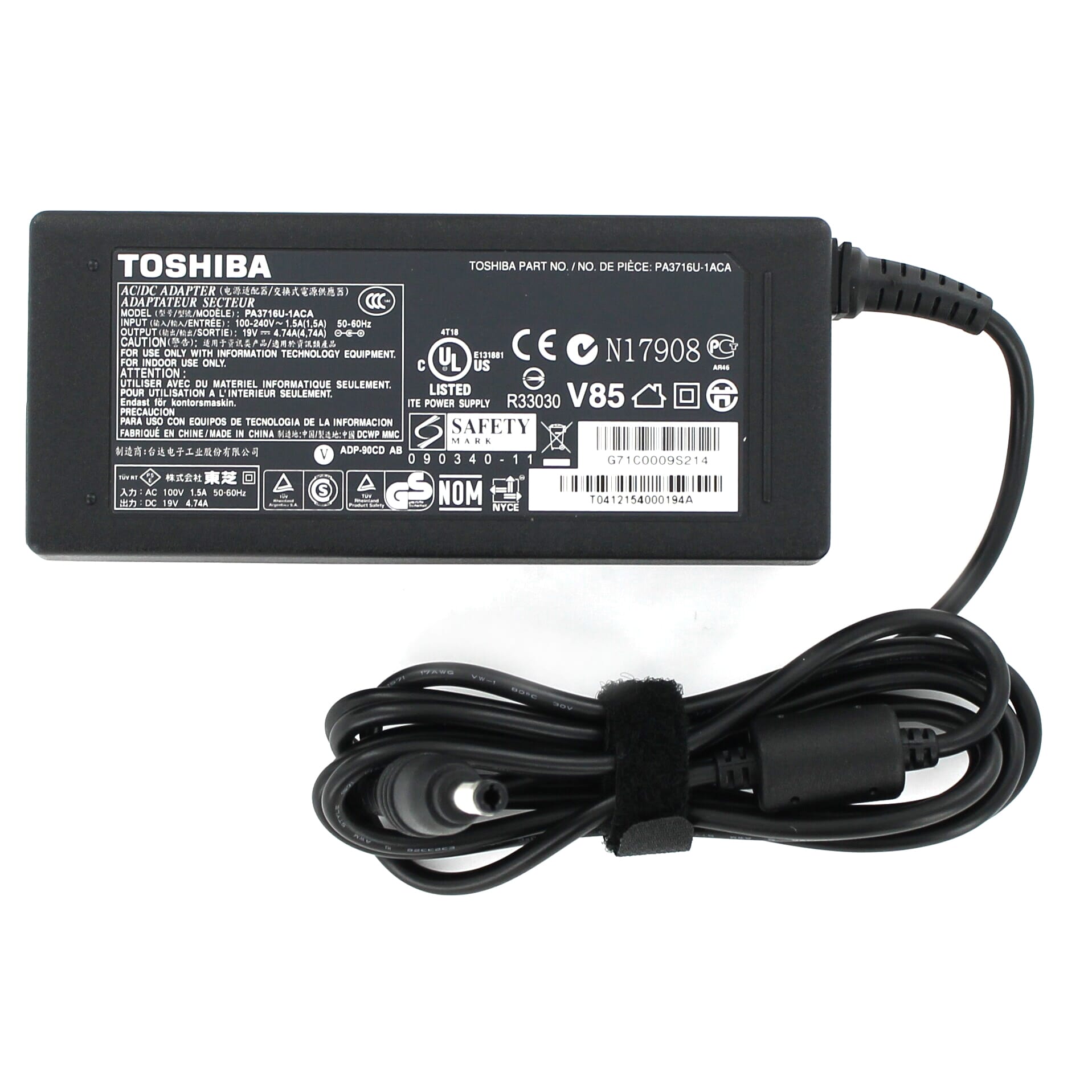 Toshiba Laptop AC Adapter 90W (PA3716E1ACA) ReplaceDirect.nl