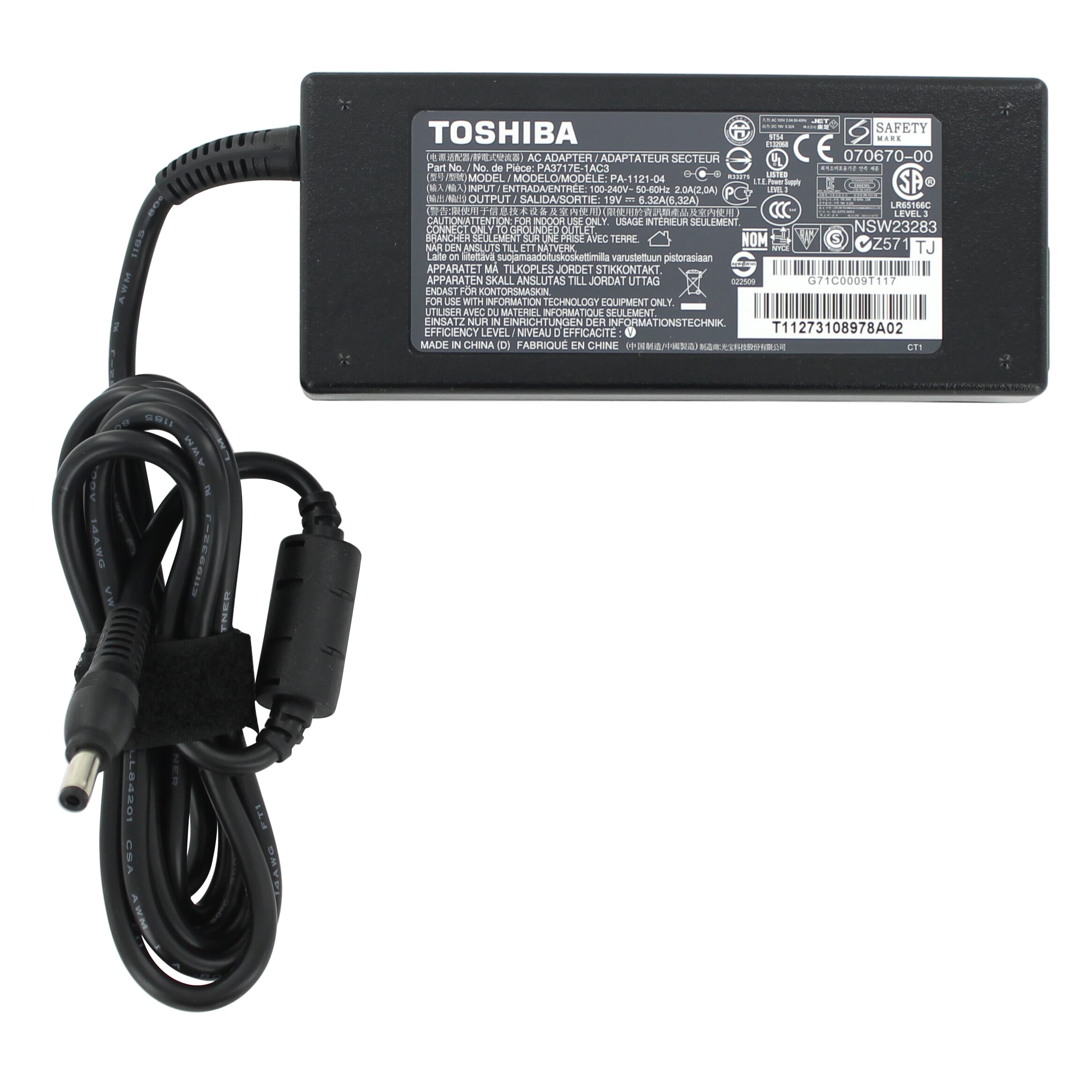 Toshiba Laptop AC Adapter 120W voor Toshiba 5.5 x 2.5 connector