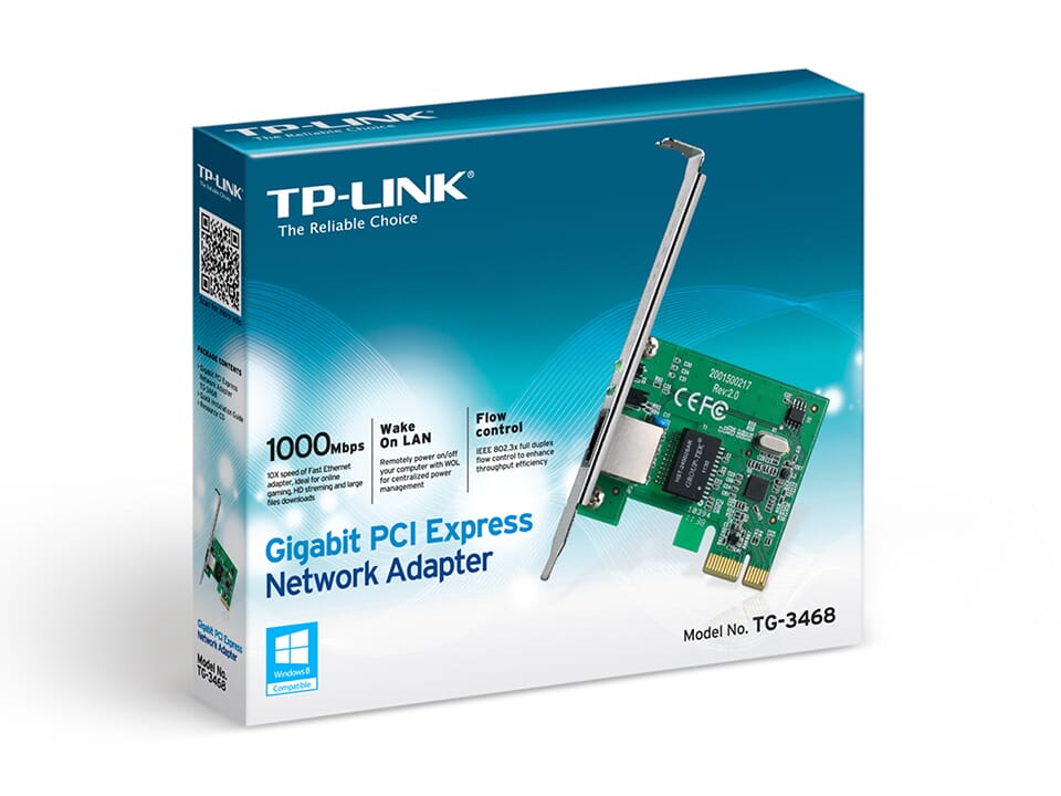 Карта сетевая tp link tg 3468 32bit gigabit pcie realtek rtl8168b chipset