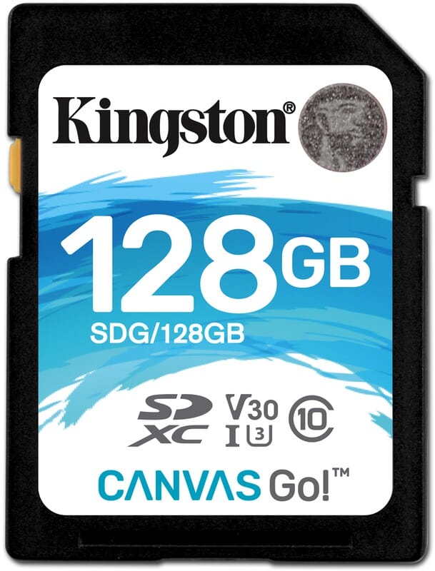 Карта памяти kingston sdxc 128gb canvas go plus uhs i u3 v30 90 170mb s