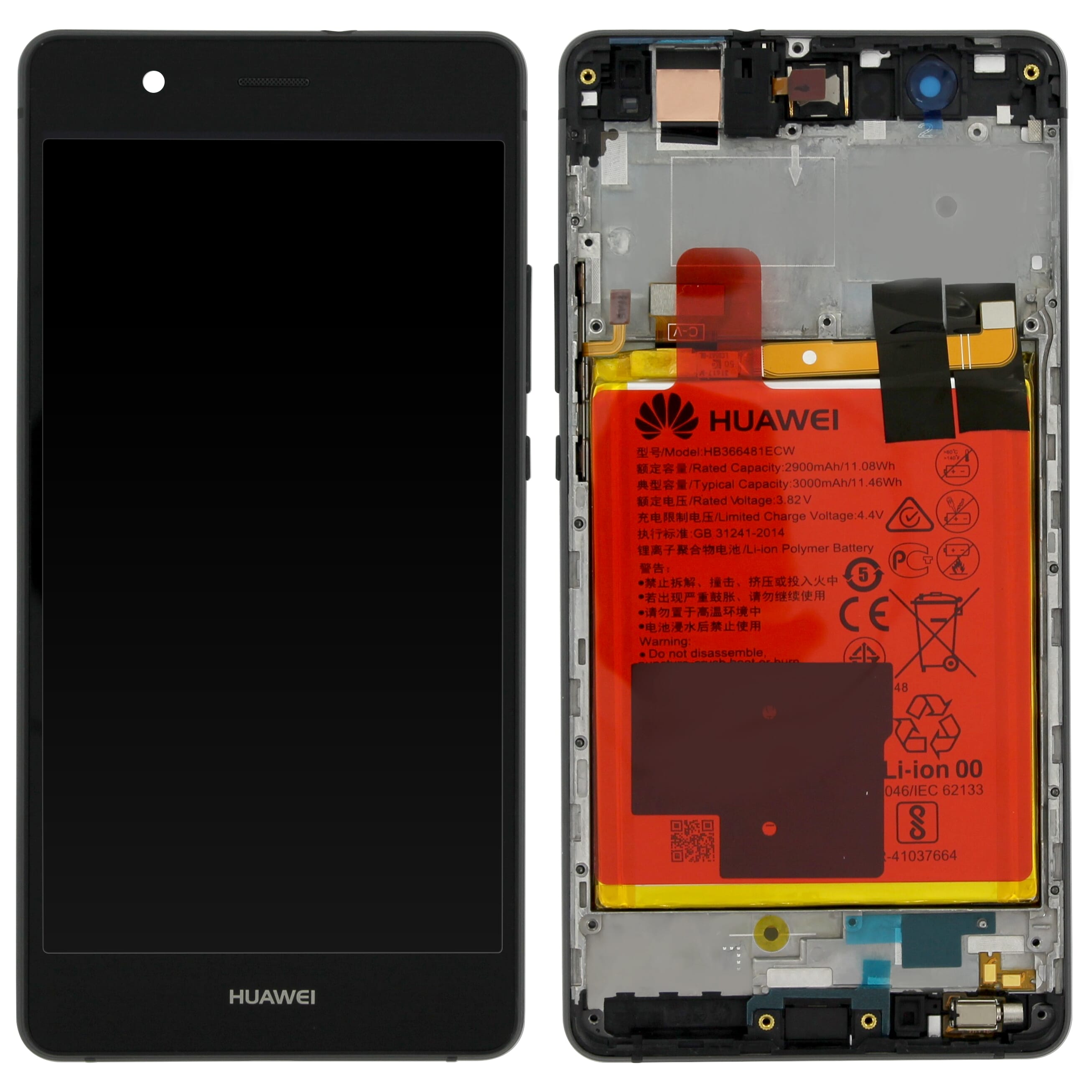 Huawei P Lite Scherm Assembly Zwart Voor Huawei P Lite Tmu Replacedirect Nl