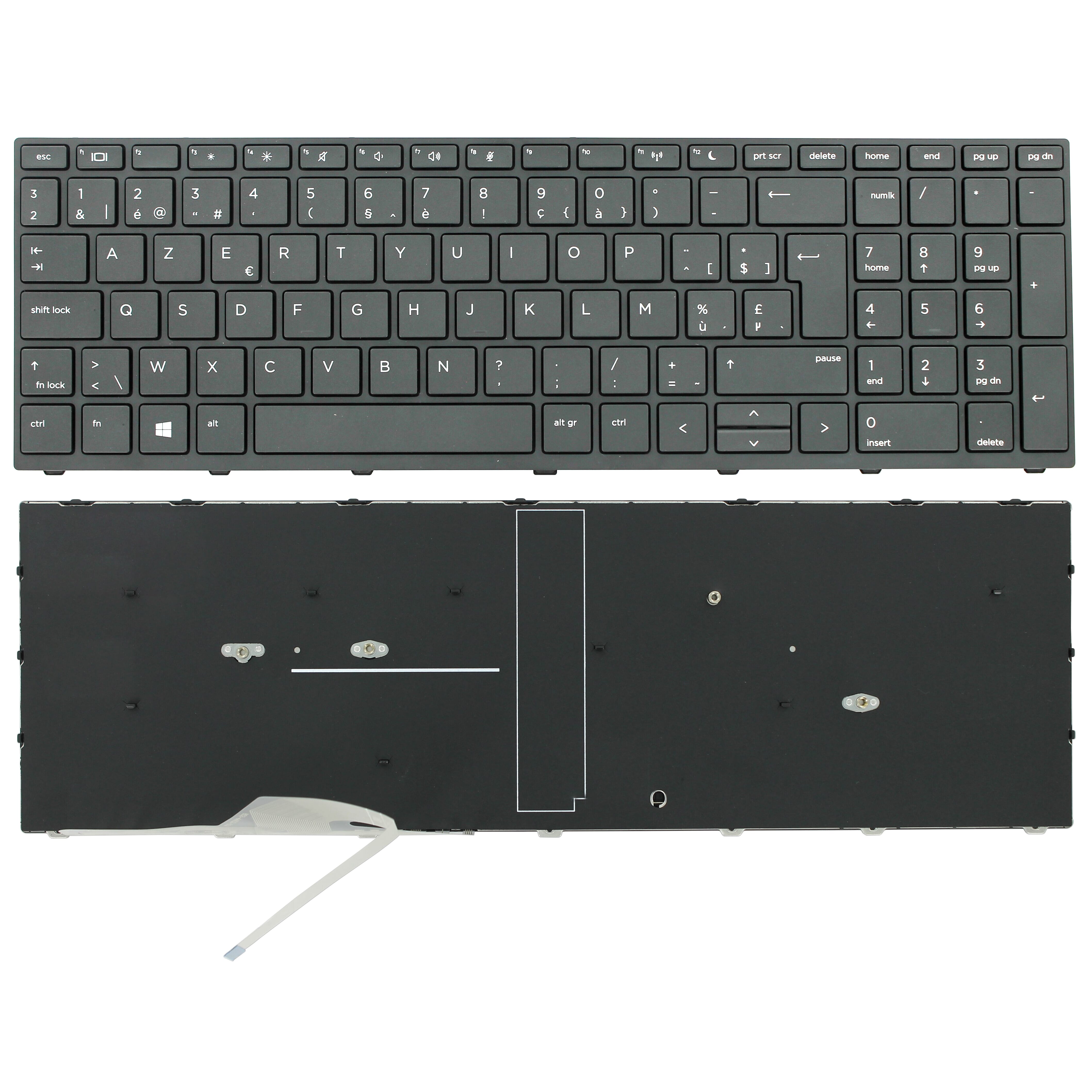 Reis Knop Honger HP Laptop Toetsenbord Azerty BE voor HP ProBook 450/455/470 (G5)  (L01028-A41) - ReplaceDirect.be