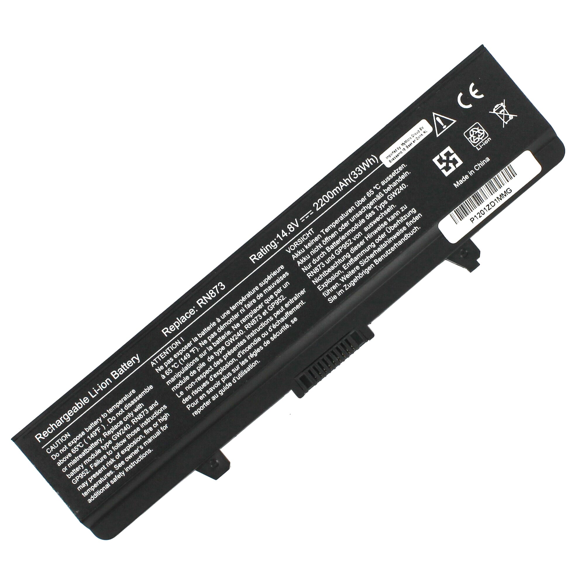Laptop Accu 14.4V 2200mAh voor Dell Inspiron 1750, Dell Inspiron 1440