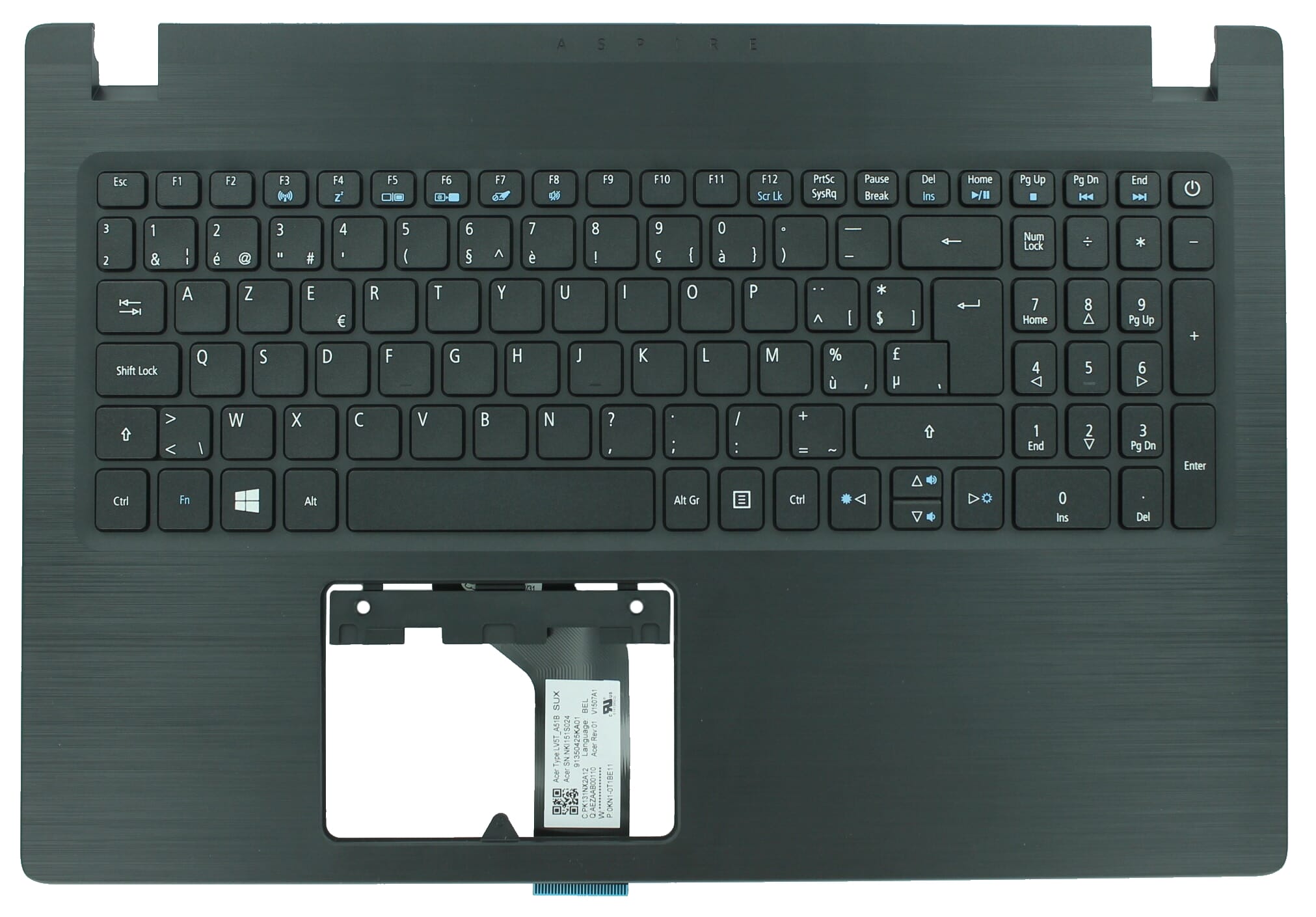 Kano Riet rijm Acer Laptop Toetsenbord Azerty BE + Top Cover voor Acer Aspire  A315-21/A315-31/A315-51 (6B.GNPN7.003) - ReplaceDirect.be