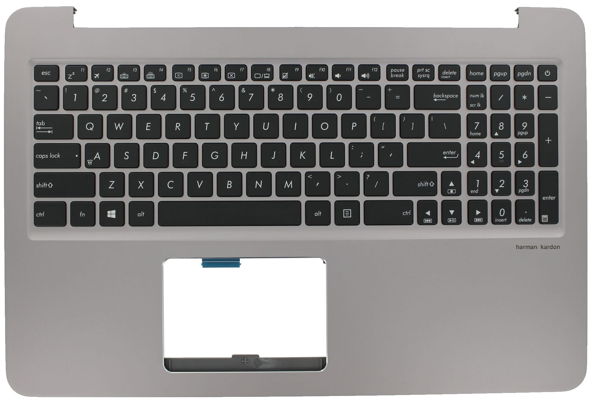 Horzel Versnel lever Asus Laptop Toetsenbord Qwerty US + Top Cover voor Asus ZenBook UX510UX  (90NB0BW1-R30271) - ReplaceDirect.be
