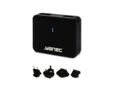 Yanec 2-Poorts USB A Reislader 2.4 A / 1 A - Zwart