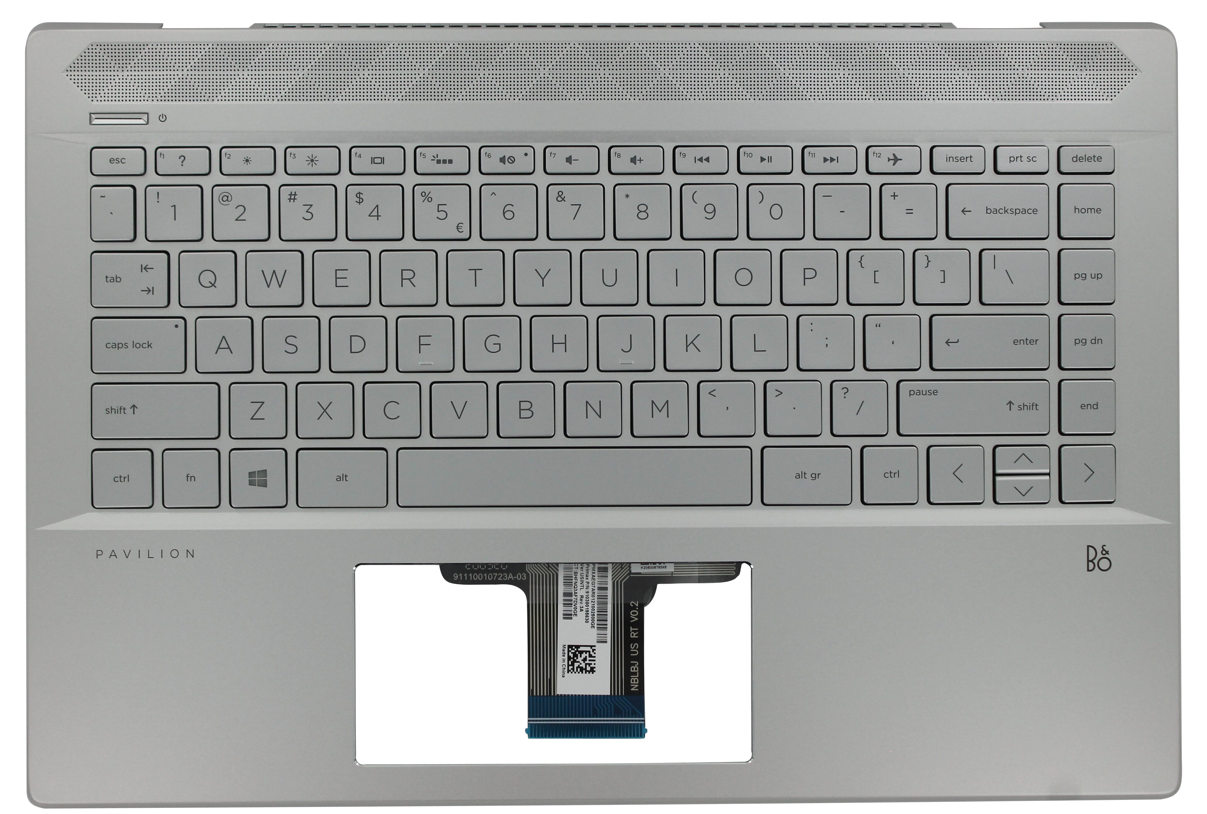 HP Laptop Toetsenbord Qwerty US + Top (L19191-B31) - ReplaceDirect.nl