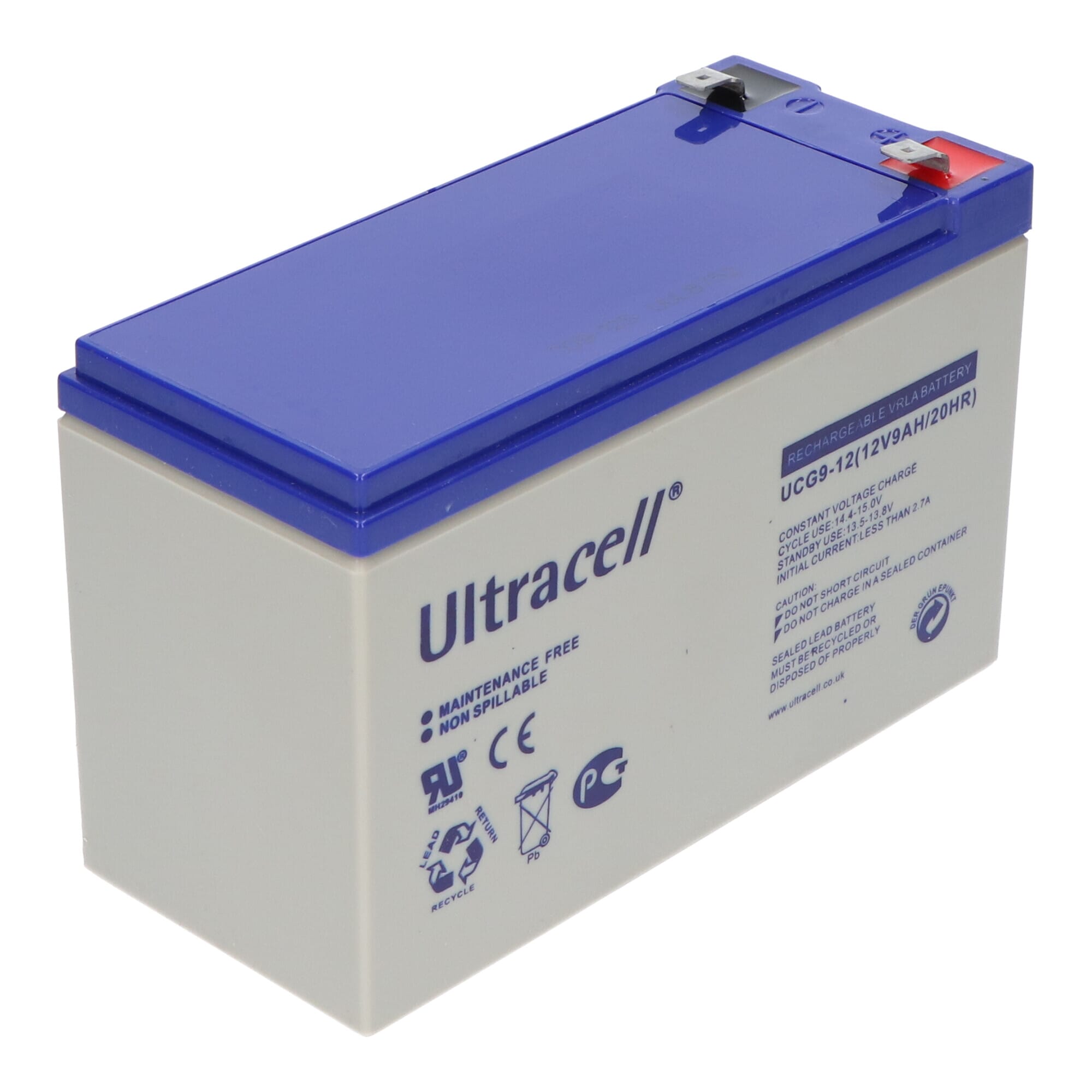 Ultracell DCGA/Deep Cycle Gel accu 12v (UCG9-12) - ReplaceDirect.nl